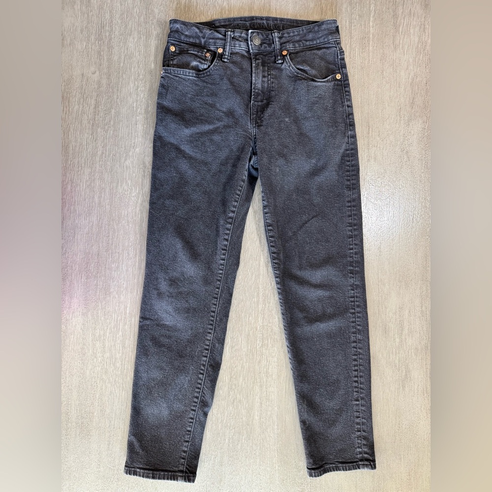 AEO Men’s Black Denim Athletic Jeans 28